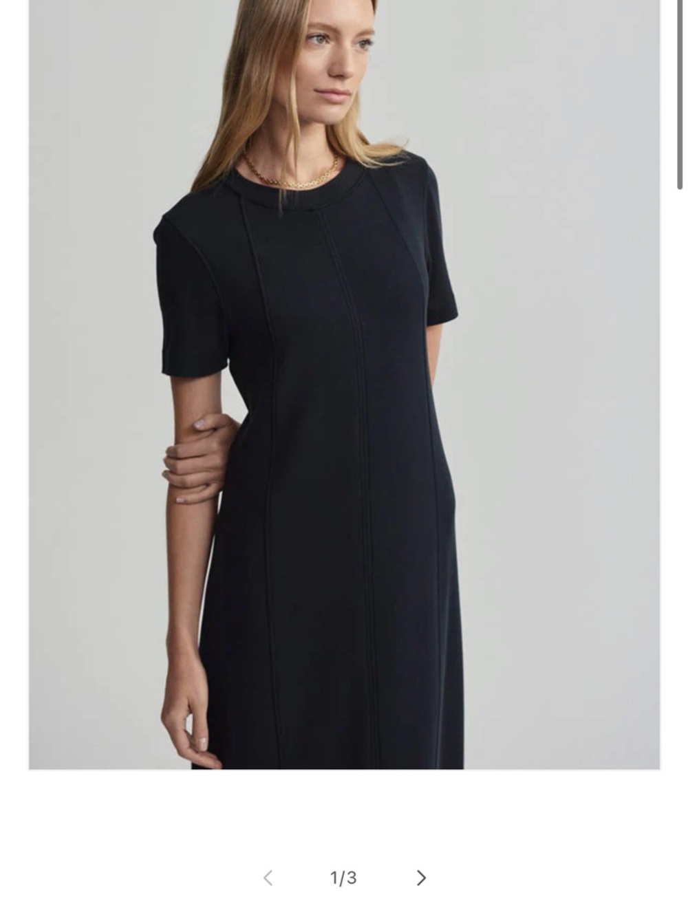NWT Varley Black Long-Sleeve Sheath Dress